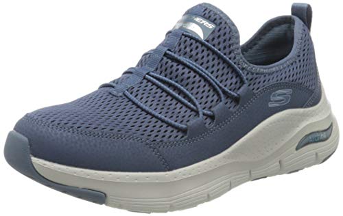 Skechers ARCH FIT LUCKY THOUGHTS, Zapatillas para Mujer, Navy Mesh / Trim, 38 EU