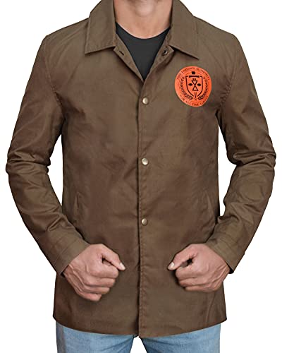 Chaqueta para disfraz de cosplay de TVA The Variant Loki 2021 para hombre – Tom Hiddleston Prison Outfit de algodón marrón, marrón, XS