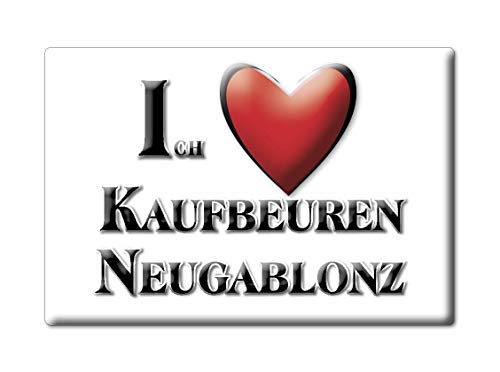 Enjoymagnets KAUFBEUREN NEUGABLONZ (by) Souvenir IMANES DE Nevera Alemania Bayern IMAN Fridge Magnet Corazon I Love