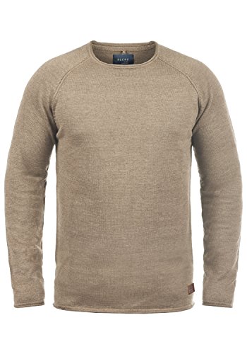 BLEND John Jersey De Punto Suéter para Hombre con Cuello Redondo De 100% algodón, tamaño:XL, Color:Beige Brown (71509)