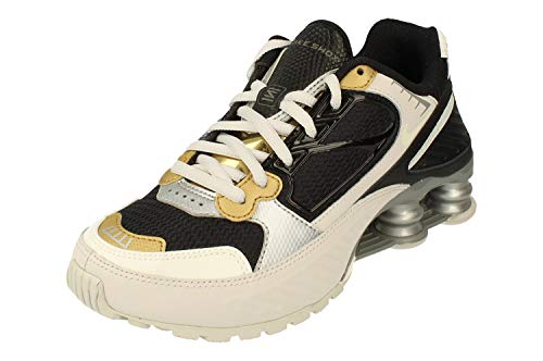 Nike Mujeres Shox Enigma Running Trainers CT3452 Sneakers Zapatos (UK 4 US 6.5 EU 37.5, vast Grey Sail Black 001)