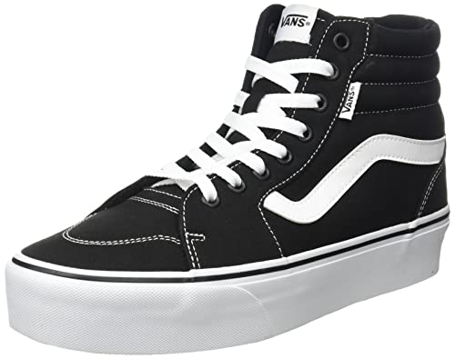 Vans Filmore Hi Platform Sneaker para Mujer, (Canvas) black/white, 38 EU