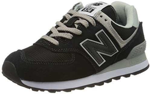 New Balance 574v2, Sneaker Mujer, Black with Magnet, 36.5 EU