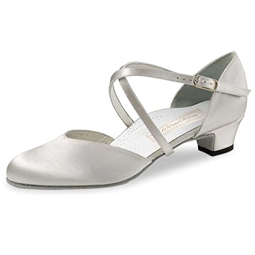 Werner Kern - Mujeres Zapatos de Baile/Zapatos de Novia Felice LS - Satén Blanco - 3,4 cm [UK 4]