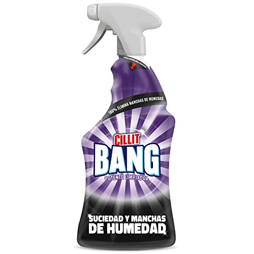 Cillit Bang Manchas de Humedad y Suciedad, potente limpiador juntas negras, baño, cocina, formato spray, 750 ml