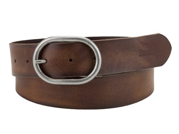 Levi's Circle Buckle Core, Cinturón Mujer, Marrón (Brown), 90 cm (Talla del fabricante: 90)