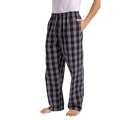 Pantalones para Hombre Pantalones de pijama Moda impresión a cuadros Casual Chándal de hombres Jogging Pants Yoga trend largo Pantalones cómodo Suelto pantalones de casa
