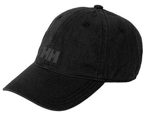 Helly Hansen Logo Cap, Gorra Unisex 100 Algodón Para Protegerse Del Sol Durante Actividades Al Aire Libre Hombre, Negro (Black), Talla Única