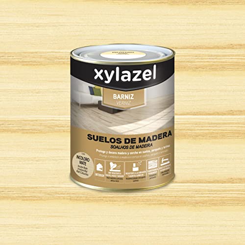 Xylazel barniz para Suelos de Madera Mate Incoloro 750 ml