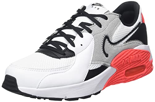 Nike Air MAX Excee, Sneaker Hombre, White/Black-Bright Crimson-LT Smoke Grey, 42 EU