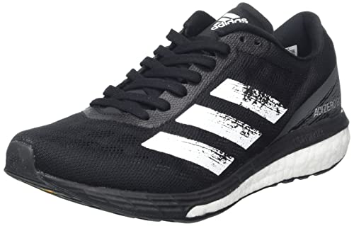 adidas Adizero Boston 9, Running Shoe Hombre, Core Black/Cloud White/Grey, 43 1/3 EU