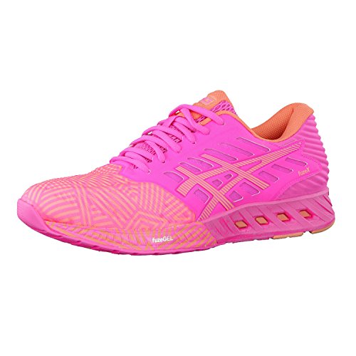 Asics Fuzex, Zapatillas De Running Mujer, Rosa (Hot Pink/Peach Melba/Hot Pink), 36 EU