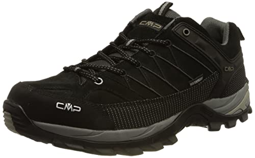 CMP Rigel Low Trekking Shoes WP, Zapatillas de Senderismo Hombre, Black-Grey, 42 EU
