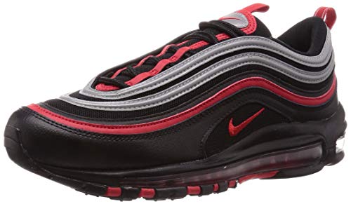 Nike Air MAX 97, Zapatillas de Running para Asfalto Hombre, Multicolor (Black/University Red/Metallic Silver 014), 43 EU