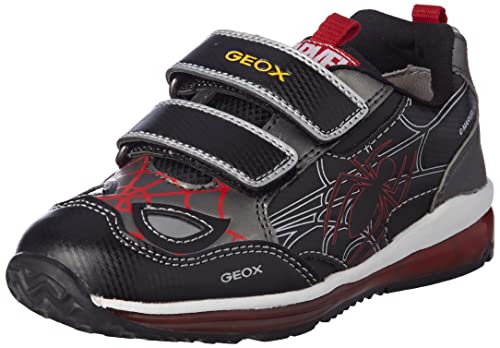 Geox B Todo Boy A, Sneakers para Niño, Multicolor (Black/Leather), 26 EU
