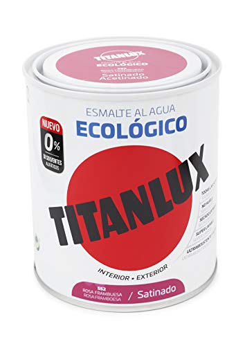 Titanlux Esmalte Ecológico Acrílico Satinado Titan 750 ml (Rosa Frambuesa 0552)