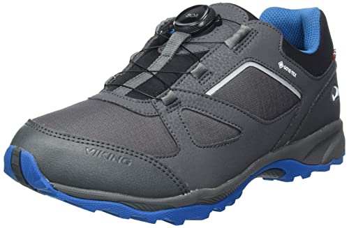 Viking Nator Low GTX BOA, Zapatos para Caminar, Unisex niños, Black/Royal Blue, 31 EU