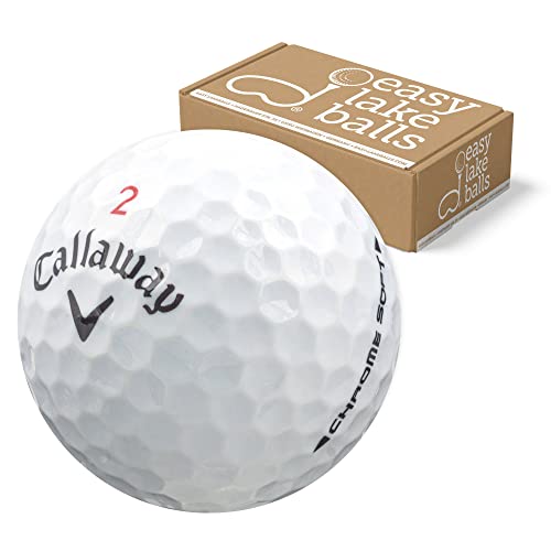 Easy Lakeballs 50 Callaway Chrome Soft Pelotas DE Golf RECUPERADAS/Lake Balls - Calidad AAAA/AAA (Pearl/A Grade) - EN Bolsa DE Red