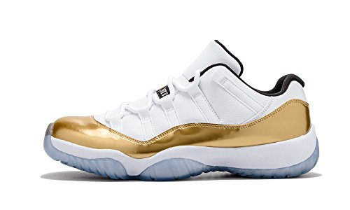 Zapatillas de baloncesto de hombre Nike Air Jordan 11 retro bajos «ceremonia de clausura» – 528895 103, Blanco (White/Metallic Gold Coin-black), 44