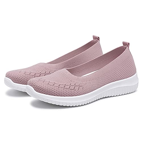 Minjet Zapatos Casuales para Caminar para Mujer Zapatillas sin Cordones Transpirable Ligero Fitness Sneakers