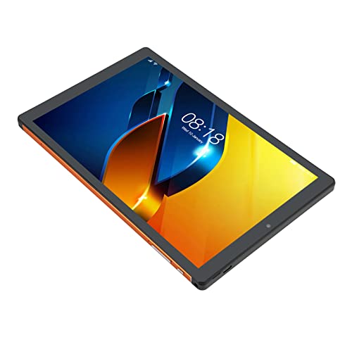 Tablet de 10 Pulgadas para Android 12, 5G WiFi Tablet PC con Pantalla IPS Full HD de 1080p, 6 GB de RAM, 128 GB de ROM, Bluetooth, Procesador de 10 Núcleos, Batería de Larga Duración (naranja)(#2)