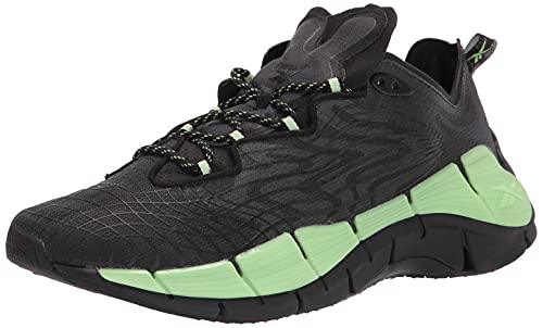 Reebok Unisex Zig Kinetica II Sneaker, core Black/neon Mint/Cold Grey, 9 US Men