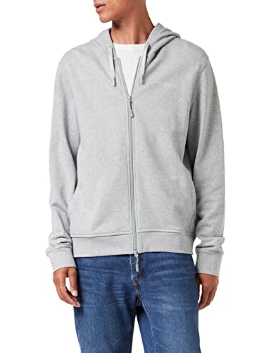 Armani Exchange Everyday French Terry Hoodie Capucha, Gris (Bros BC06 Alloy HTR 3901), Small para Hombre