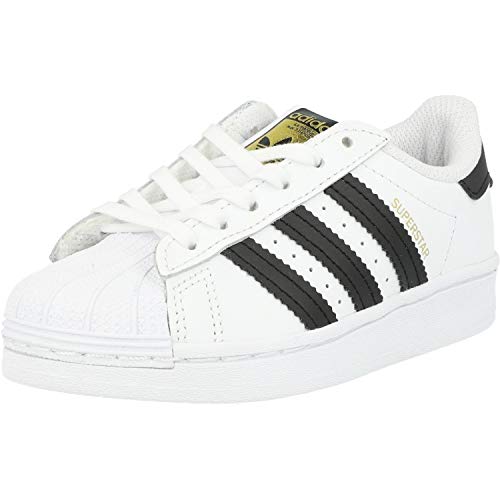 adidas Superstar, Sneaker Unisex-Child, Footwear White/Core Black/Footwear White, 35 EU