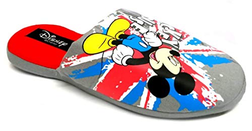 De fonseca Disney Mickey - Chanclas de algodón para hombre, modelo OBELISCO Gris Gris Size: 42/43 EU