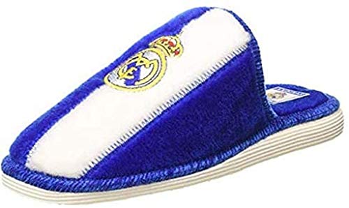 Andinas - Zapatillas de casa Real Madrid Oficial - Blanco-azul, 40
