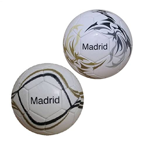 Junatoys Madrid Balón fútbol, Hombre, Blanco, Talla Única