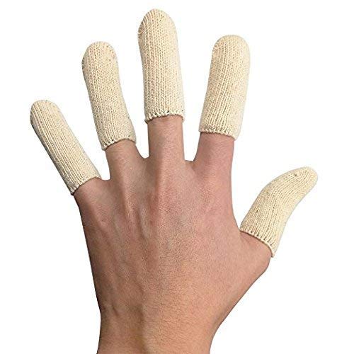 EPRHAY - Almohadillas de algodón para dedos de los pies, protección de dedos, protección de las manos de los dedos, eccema de la piel, agrietamiento(20 unidades, longitud larga)