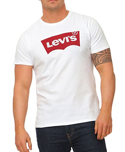 Levi's Setin Neck Camiseta, Neutros (Graphic White Gr), S para Hombre