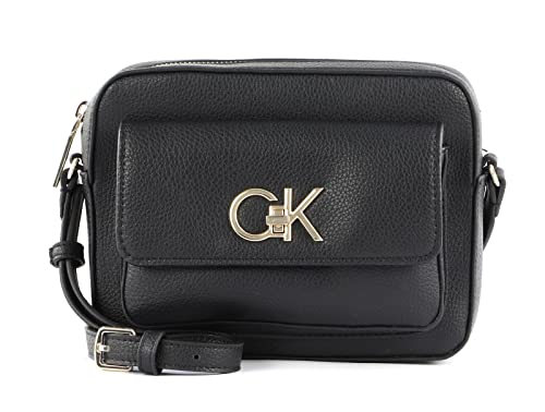 Calvin Klein Mujer Bolso Bandolera Re-Lock Camera Bag Pequeño, Negro (Ck Black), Talla Única