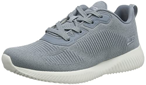 Skechers BOBS SQUAD GHOST STAR, Zapatillas para Mujer, Slate Reflective Engineered Knit, 38 EU