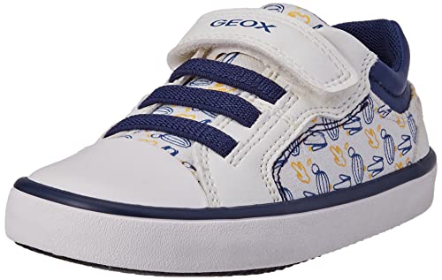 Geox J Gisli Boy A, Sneakers, Multicolor White Blue, 24 EU