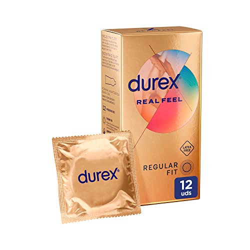 Durex Preservativos Sensitivos Real Feel Sin Látex condones - 12 Unidades ( Paquete de 1)