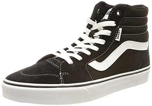 Vans Filmore Hi Sneaker para Hombre, (Suede/Canvas) black/white, 42 EU