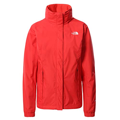 THE NORTH FACE - Chaqueta Resolve para Mujer - Chaqueta de Senderismo Impermeable y Transpirable - Horizon Red, XS