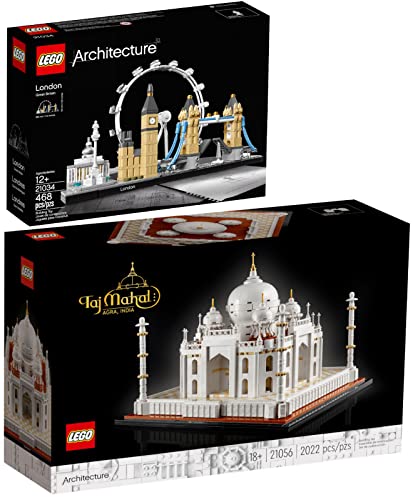 BRICKCOMPLETE Lego Architecture 21056 Taj Mahal & 21034 London - Juego de 2 piezas