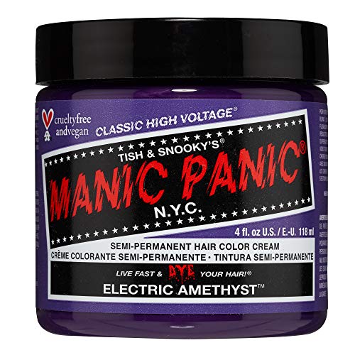 Manic Panic Electric Amethyst Classic Creme, Vegan, Cruelty Free, Purple Semi Permanent Hair Dye 118ml