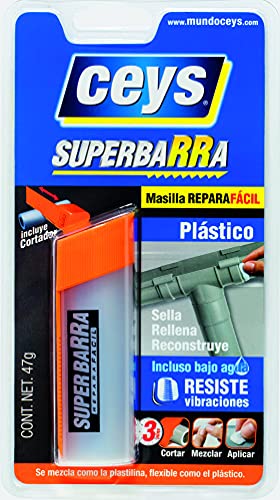 Ceys - Super Barra para plásticos - Sella Rellena y Reconstruye - Masilla arregla todo - Color Azul