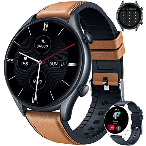 Smartwatch Reloj Inteligente Hombre Pulsómetro: Impermeable IP68 Digital Pulsera Actividad Inteligente con Monitor de Sueño Calorias Cronometro Podómetro 1.32 Pulgadas, Deportivo para iOS Android
