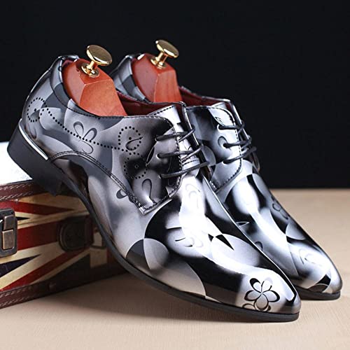 NA JLWS, Zapatos de Vestir de Oficina para Hombre, Zapatos Formales con patrón Floral para Hombre, Zapatos de Cuero de Lujo a la Moda para Novio, Zapatos de Boda, Zapatos Oxford para Hombre, Vestido