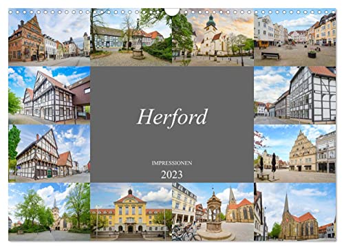 Herford Impressionen (Wandkalender 2023 DIN A3 quer), Calvendo Monatskalender