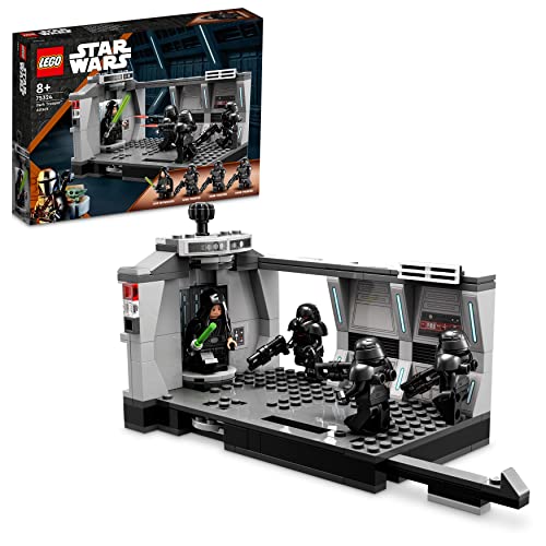 LEGO 75324 Star Wars Ataque de los Soldados Oscuros, Juego de construcción The Mandalorian con Mini Figura de Luke Skywalker con Espada láser