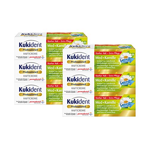 Kukident - Crema adhesiva para el dentado, 6 unidades (40 g)