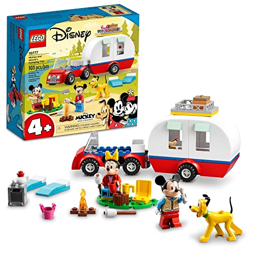 LEGO Disney 10777 Mickey Mouse y Minnie Mouse - Juguete de construcción con furgoneta, coche y figura de Pluto, para niños de 4 años en adelante