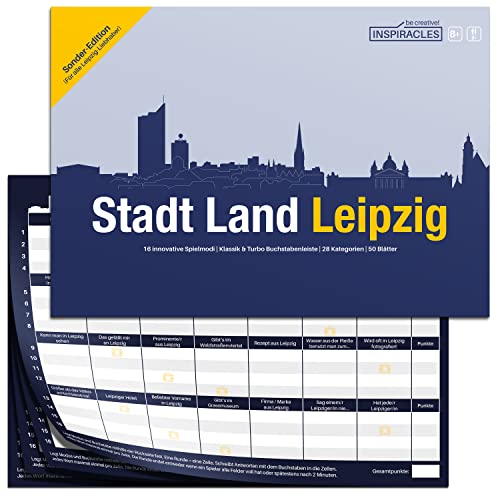 Stadt Land Leipzig – Gran regalo de Leipzig – El juego de Quiz para Leipziger y fans – Souvenirs, Leipzig – Recuerdo para amigos