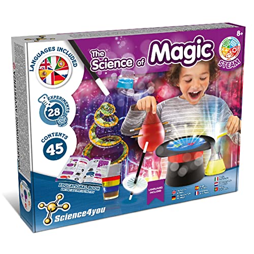 Science4you Ciencia da Magia - Juego de Magia para Niños e Niñas 8+ años, Kit de Magia con Pociones Magicas para niños, Trucos de Magia y mucho más! - Juguetes y Juegos de Magia para Niños 7 8 9+ años